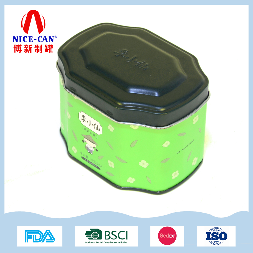 八角马口铁茶叶铁盒 八角马口铁茶叶铁盒